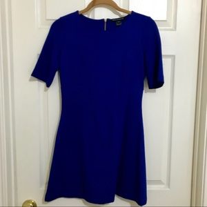 French Connection Blue Fit And Flare Dress EUC 6